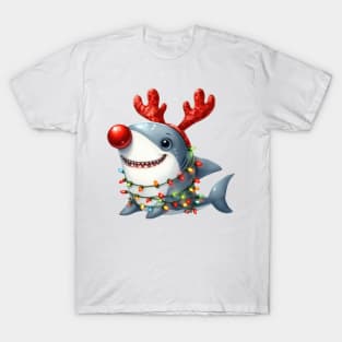 Christmas Red Nose Shark T-Shirt